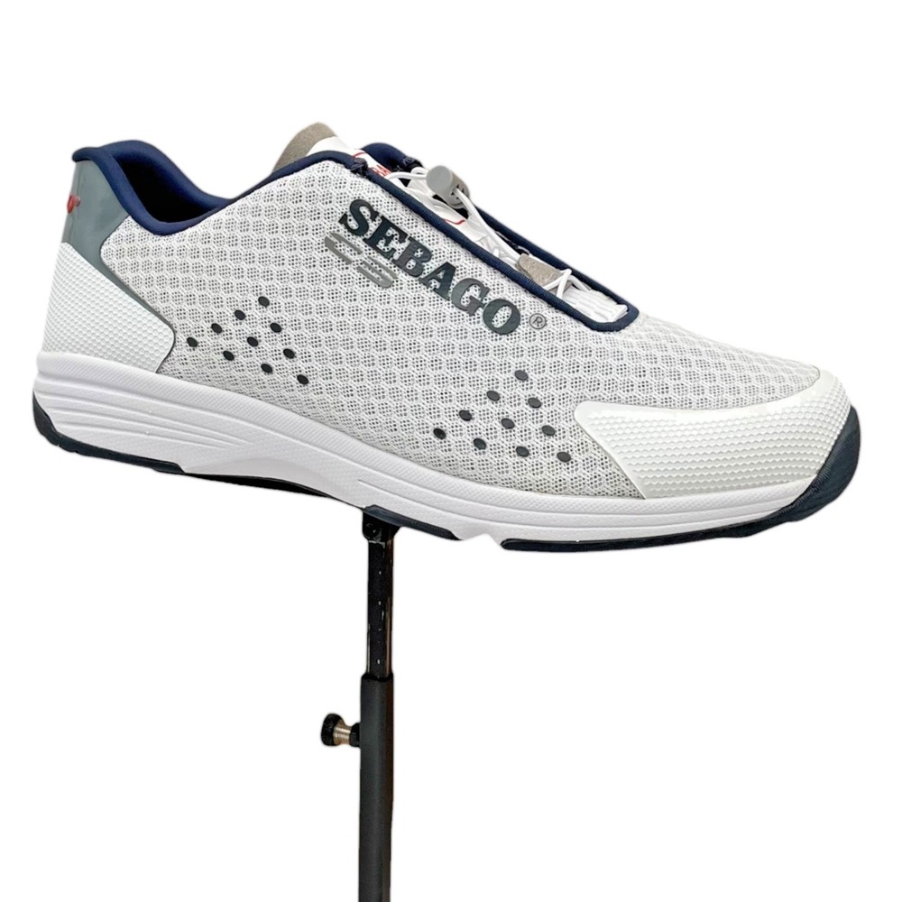 Sebago Women's Cyphon Sea Sport Sneakers Size 8 White Blue Gray Shock-absorbing